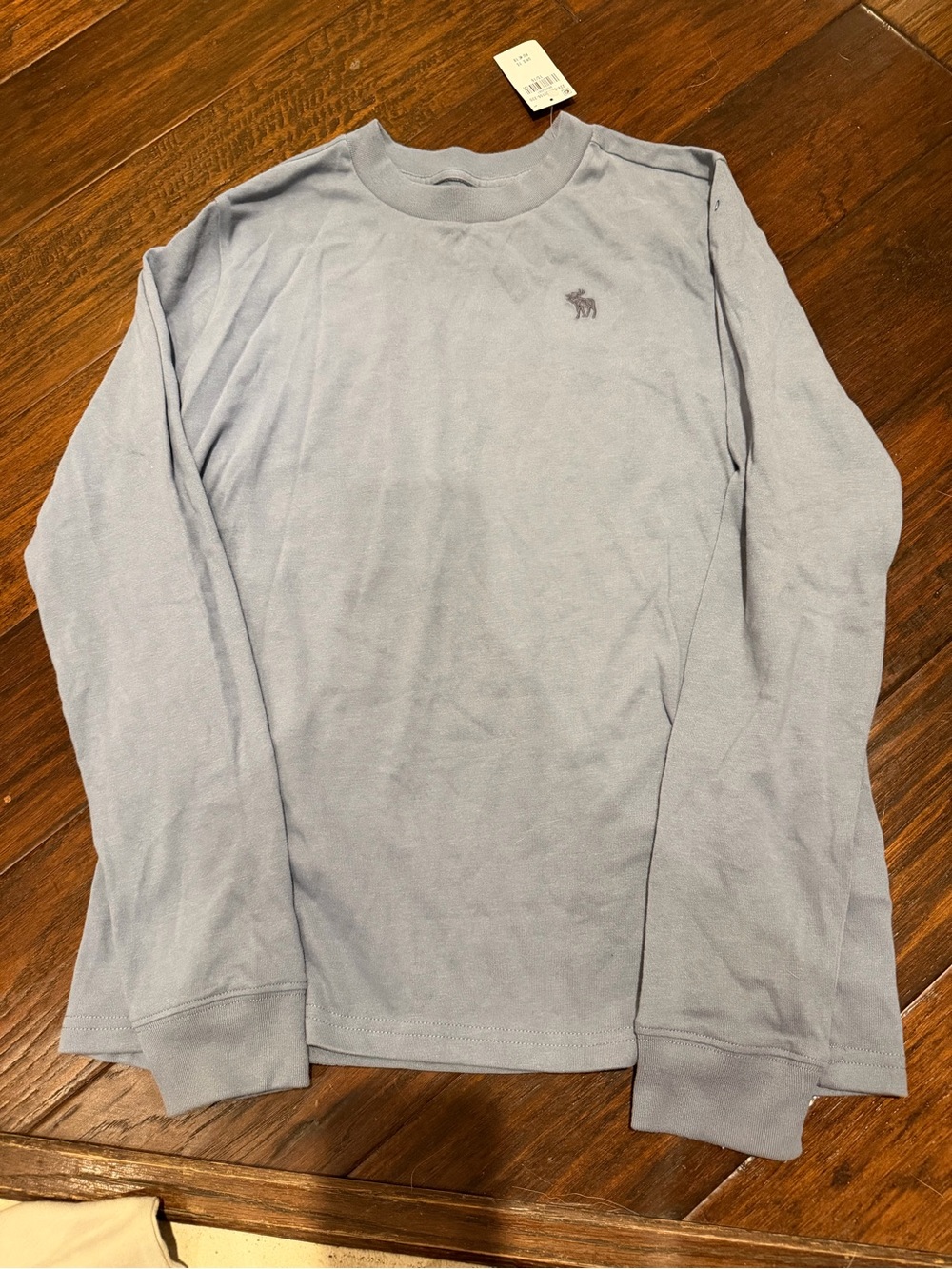 abercrombie kids light blue long sleeve crew tee NWT